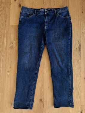 Eddie Bauer Flannel Lined Jeans Womens 16 Boyfriend Fit Warm Winter Denim